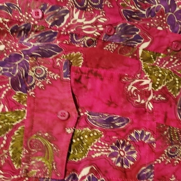 MAGGIE Barnes floral long slevees Blouse , Size IX OR 18/20 W - Picture 8 of 10